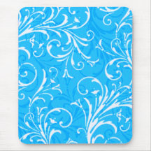 Blue Ornamental Mouse Pad