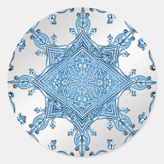 Blue Ornamental Sticker (Vorderseite)