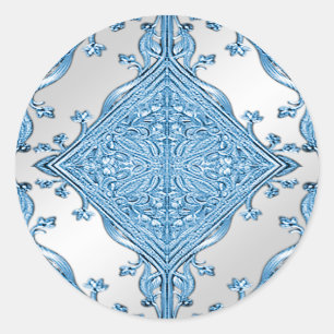 Blue Ornamental Sticker