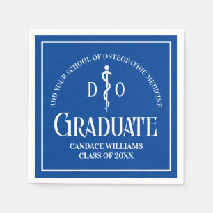 Blue Osteopathic Medical School Graduation Party Serviette