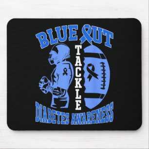 Blue Out Tackle Diabetes Awareness American Footba Mousepad