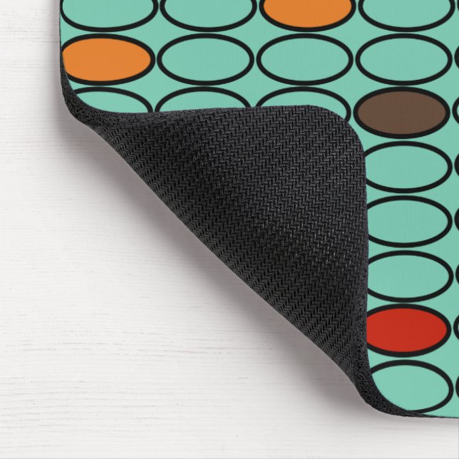 Blue Ovals der 1970er Jahre Mousepad (Ecke)