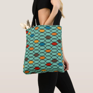 Blue Ovals der 1970er Jahre Tasche