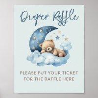 Blue Over the Moon Baby Duwer Diaper Raffle