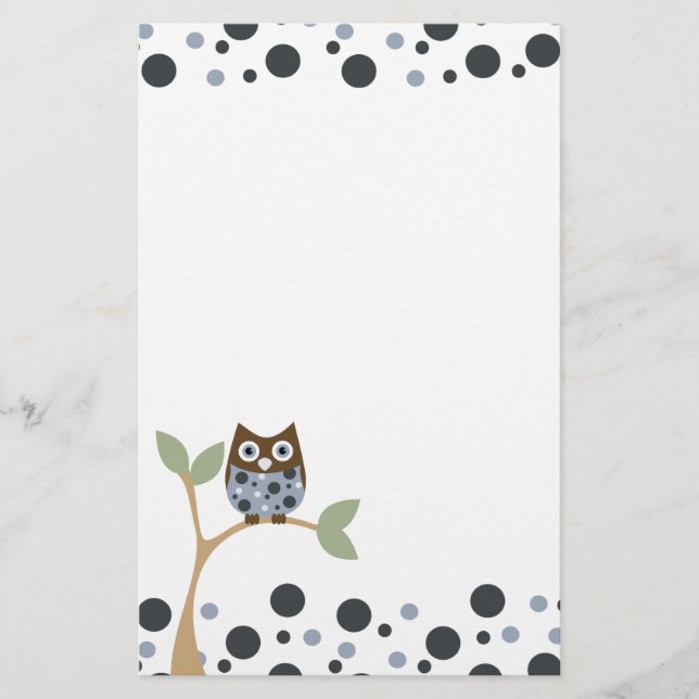 Blue Owl Baby Briefpapier (Vorderseite)