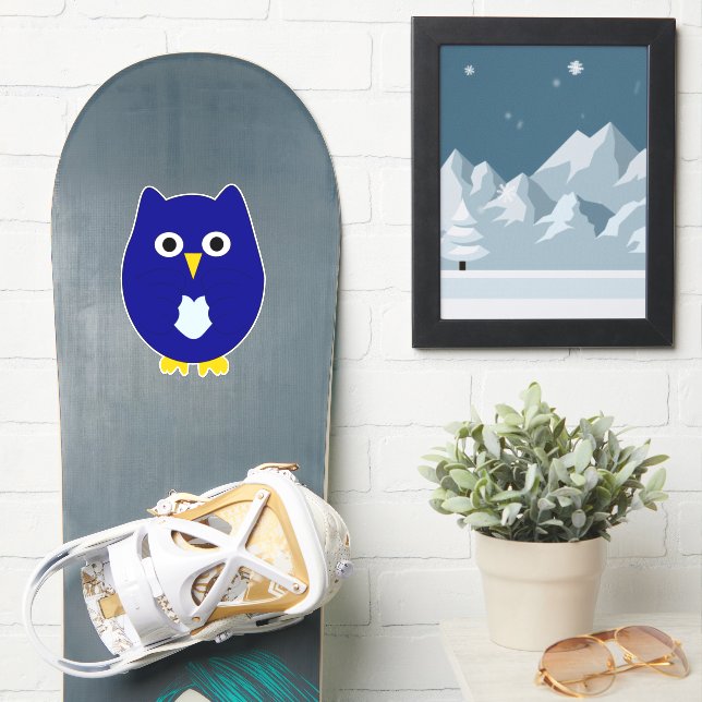 Blue Owl Design Aufkleber (Snowboard)