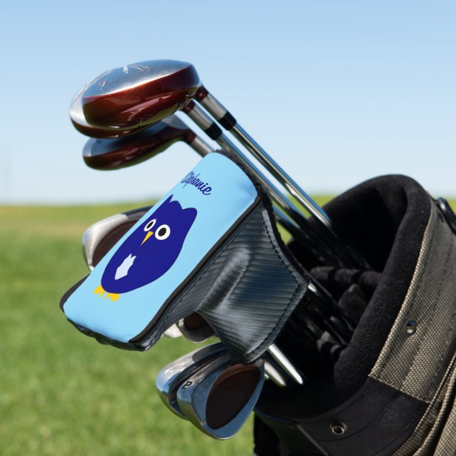 Blue Owl Design Golf Headcover (In Situ)
