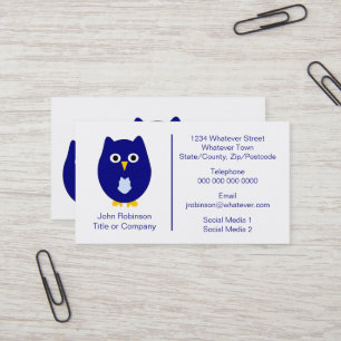 Blue Owl Design Visitenkarte