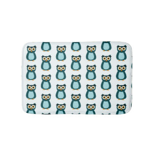 Blue Owl Illustration Badematte