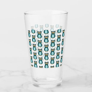 Blue Owl Illustration Glas