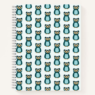 Blue Owl Illustration Notizbuch