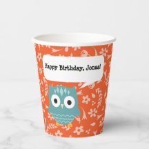 Blue Owl Personalisiert Paper Partys Cup
