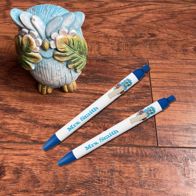 Blue Owl Teacher Personalisiert Pen Kugelschreiber (Von Creator hochgeladen)