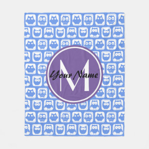 Blue Owls Custom Monogram Fleecedecke