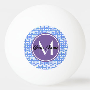 Blue Owls Custom Monogram Tischtennisball
