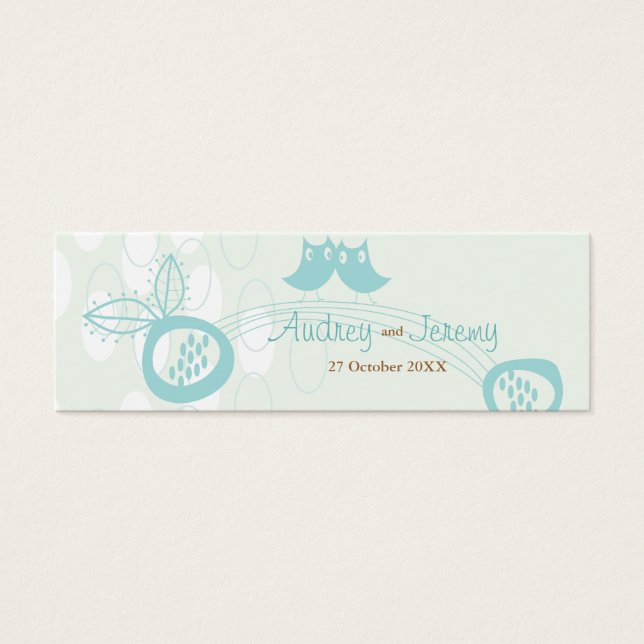 Blue Owls in Liebe Custom Vielen Dank, dass Sie Ta (Vorderseite)