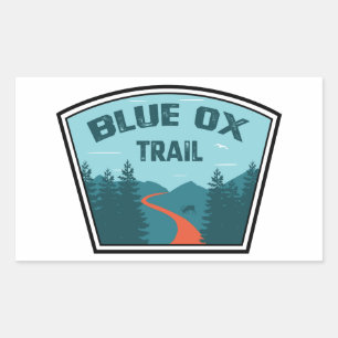 Blue Ox Trail Rechteckiger Aufkleber