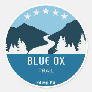 Blue Ox Trail Runder Aufkleber
