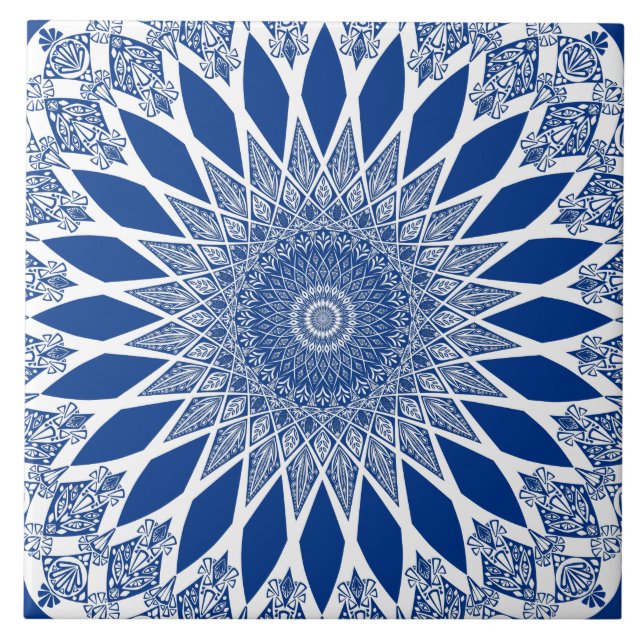 Blue Pacific Tristyns Mandala Fliese (Vorderseite)
