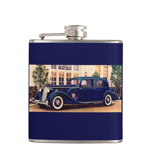 Blue Packard 1936 Flachmann (Vorderseite)