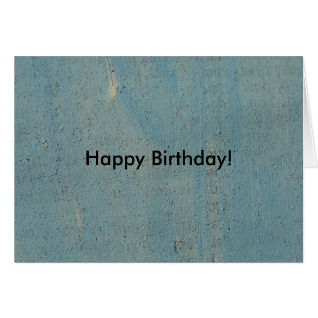 Blue Paint auf der Vintagen Buchseite, Happy Birth (Vorderseite (Horizontal))