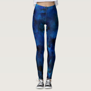 Blue Paint Spritzer #3 Leggings