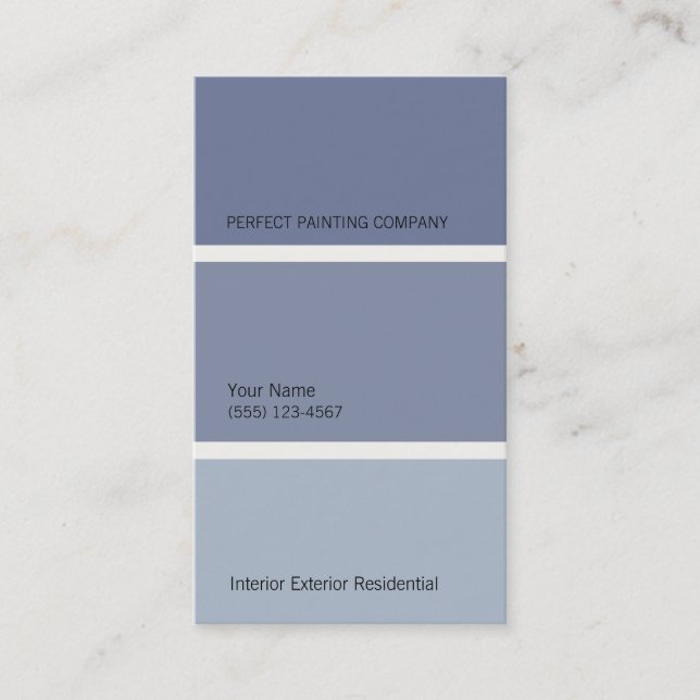 Blue Painter Business Card Visitenkarte (Vorderseite)