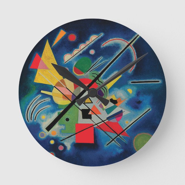 Blue Painting by Wassily Kandinsky Runde Wanduhr (Vorderseite)
