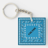 Blue Paisley Bandana Personalisiert