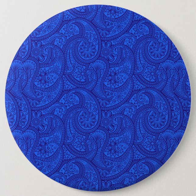 Blue Paisley Button (Vorderseite)