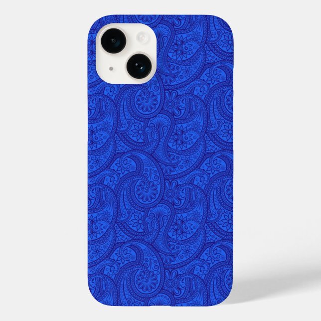 Blue Paisley Case-Mate iPhone 14 Hülle (Rückseite)
