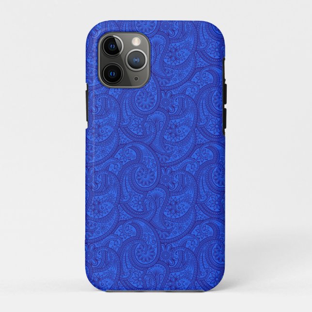 Blue Paisley Case-Mate iPhone Hülle (Rückseite)