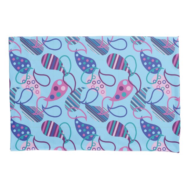 Blue Paisley Kissenbezug (Vorderseite)