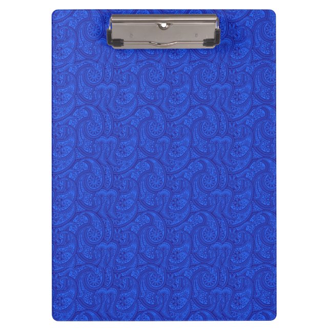 Blue Paisley Klemmbrett (Vorderseite)
