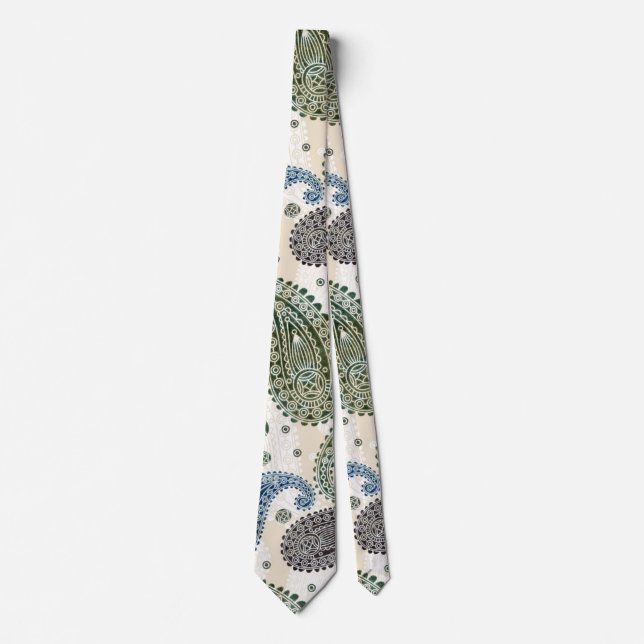 Blue Paisley Krawatte (Vorderseite)