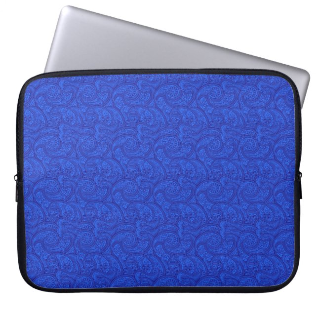 Blue Paisley Laptopschutzhülle (Vorderseite)