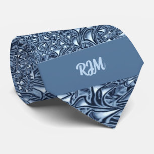 Blue Paisley Mit Monogramm Custom Krawatte