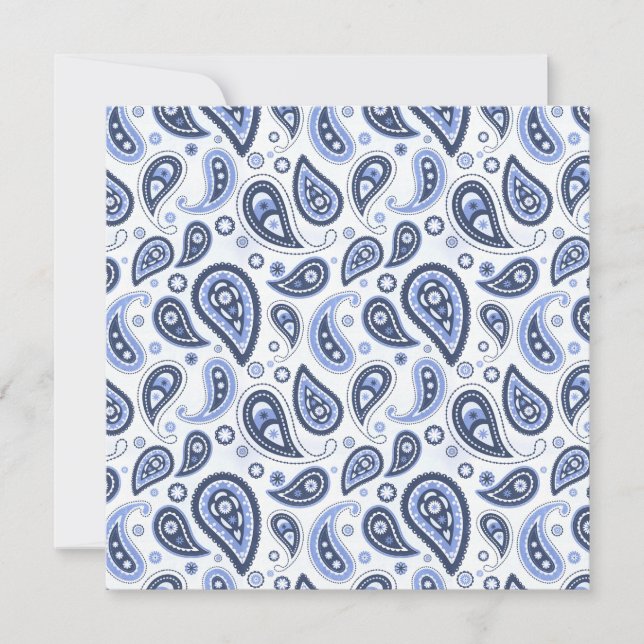 Blue Paisley Pattern Ankündigung (Vorderseite)