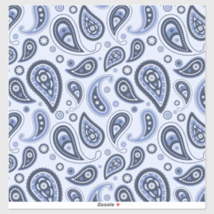 Blue Paisley Pattern Aufkleber