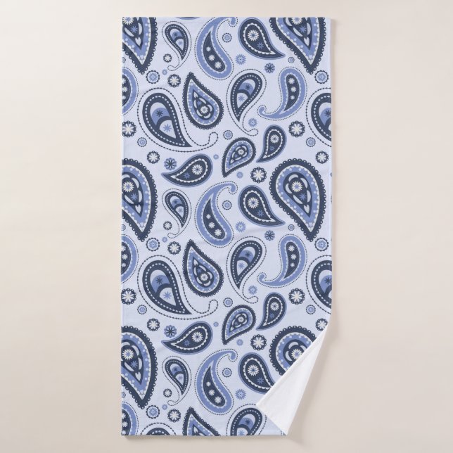 Blue Paisley Pattern Badehandtuch (Badehandtuch)