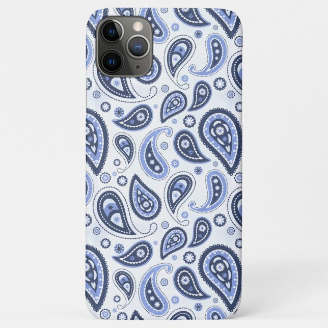 Blue Paisley Pattern Case-Mate iPhone Hülle (Rückseite)
