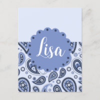 Blue Paisley Pattern