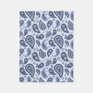Blue Paisley Pattern Fleecedecke