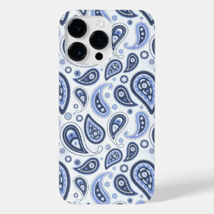 Blue Paisley Pattern iPhone 14 Pro Max Hülle