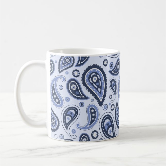 Blue Paisley Pattern Kaffeetasse (Links)
