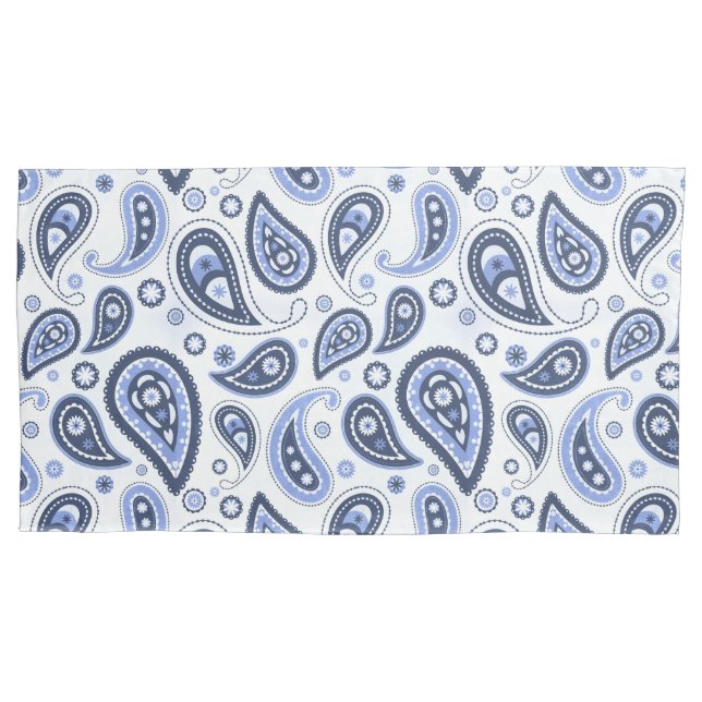 Blue Paisley Pattern Kissenbezug (Vorderseite)