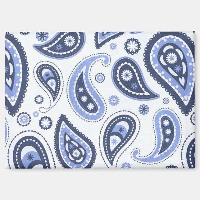 Blue Paisley Pattern Magnet (Vorderseite)