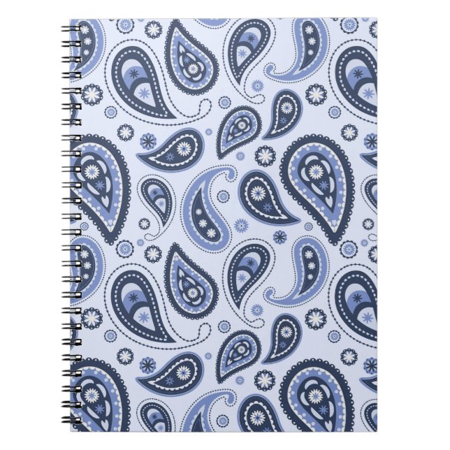 Blue Paisley Pattern Notizblock (Vorderseite)