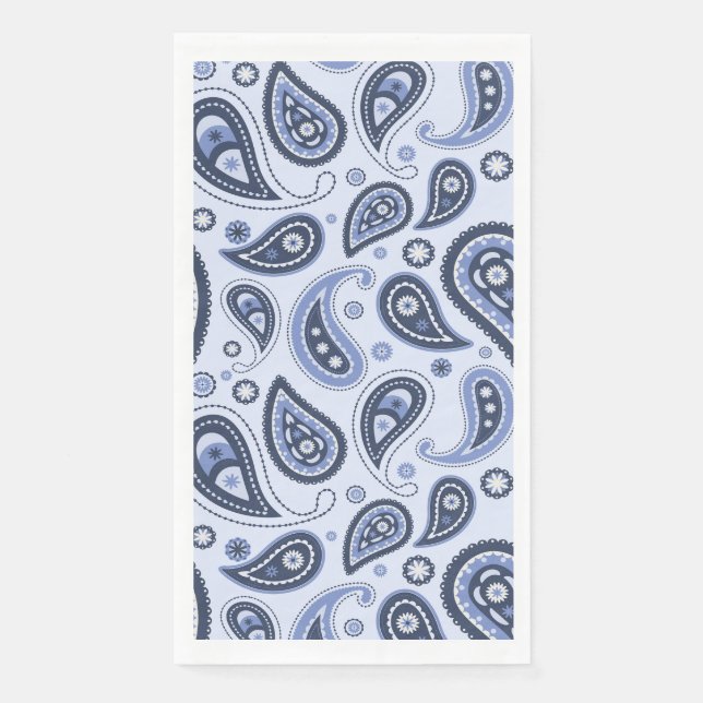 Blue Paisley Pattern Serviette (Vorderseite)