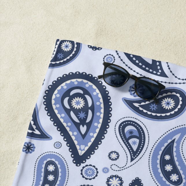 Blue Paisley Pattern Strandtuch (Beispiel)